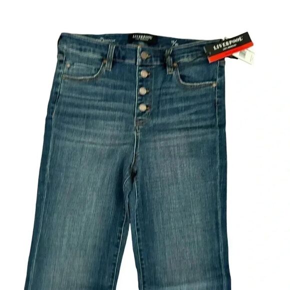 Liverpool Lucy High Rise Fly Button Bootcut Tall Long Dark Wash SZ 10 #2243 - Picture 5 of 14